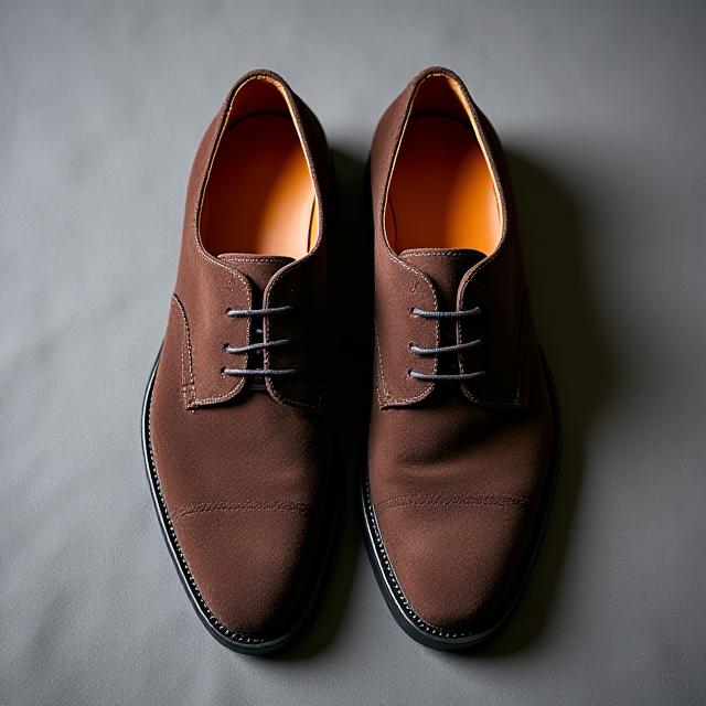다크 브라운 스웨이드 더비 슈즈